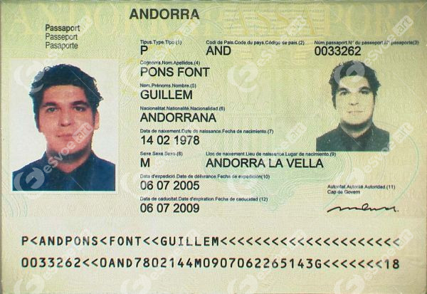 passport of Andorra