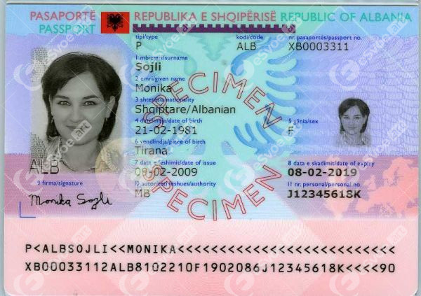 Passport of Albania