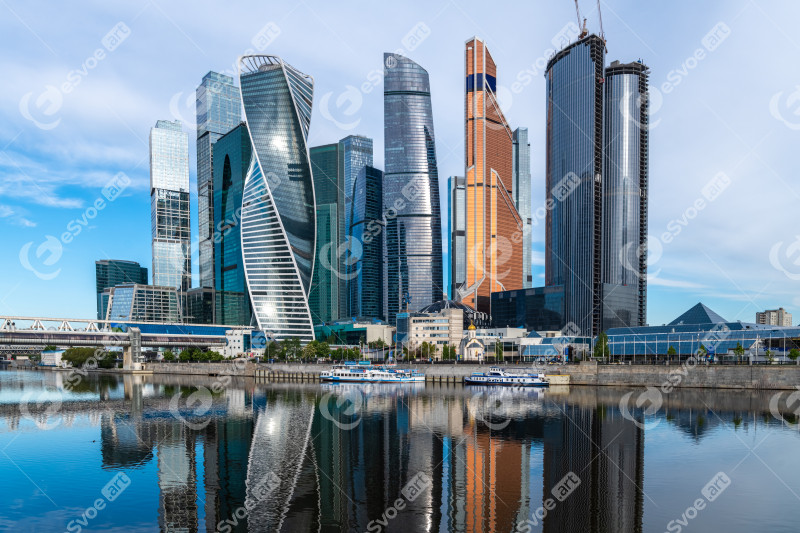 Beautiful view of high rise buildings moscow city 2023 11 27 05 02 15 utc