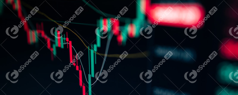 Close up of Bitcoin and Cryptocurrency stock market exchange can