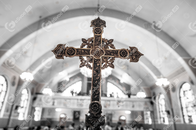 Detail of a Cross inside a Church