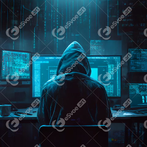 Hacker computer room hacking cryptocurrencies on computer 0ad79241 70c9 4425 9d23 dbda920ec788