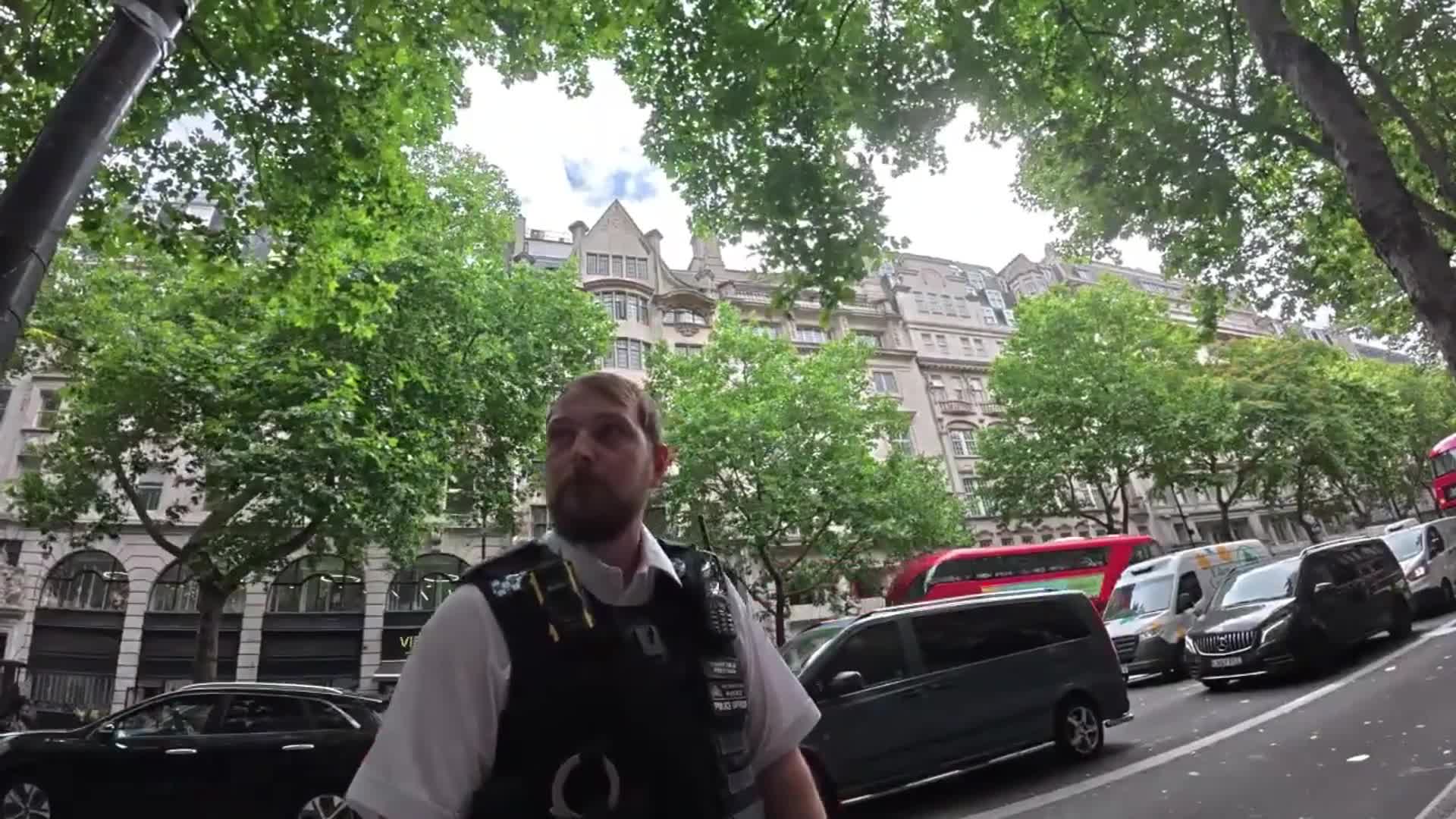Police public filming in London