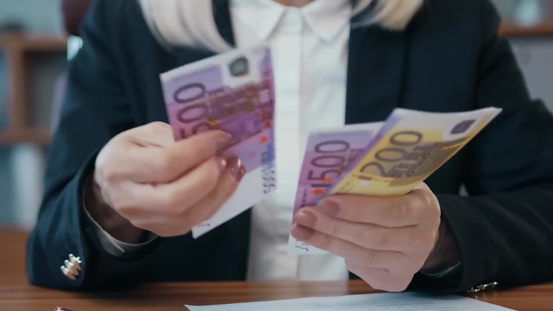 Euro banknotes