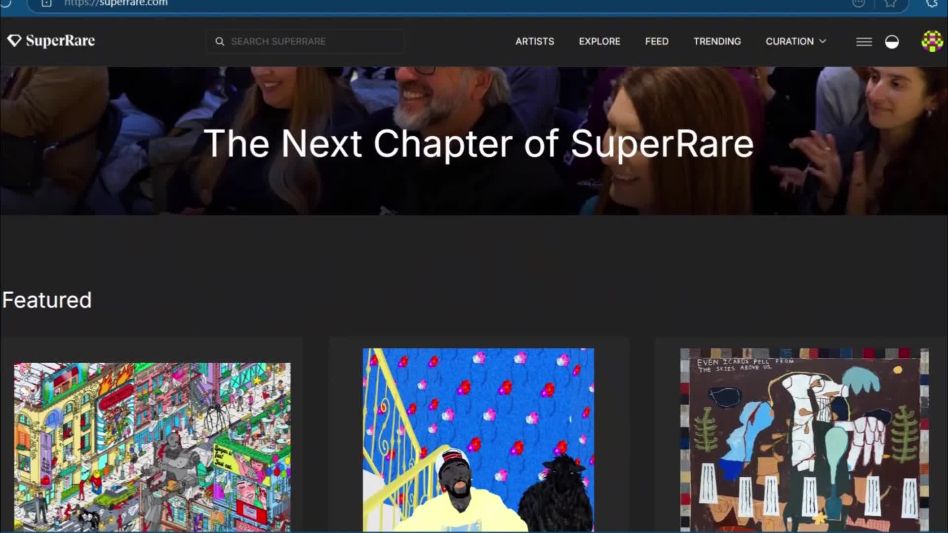 NFT crypto art on SuperRare