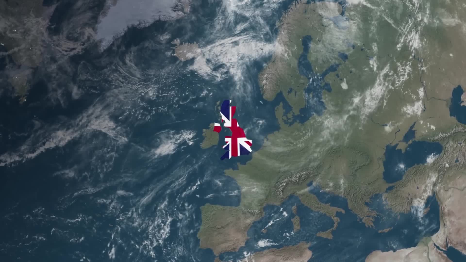 England on the map and from the plane