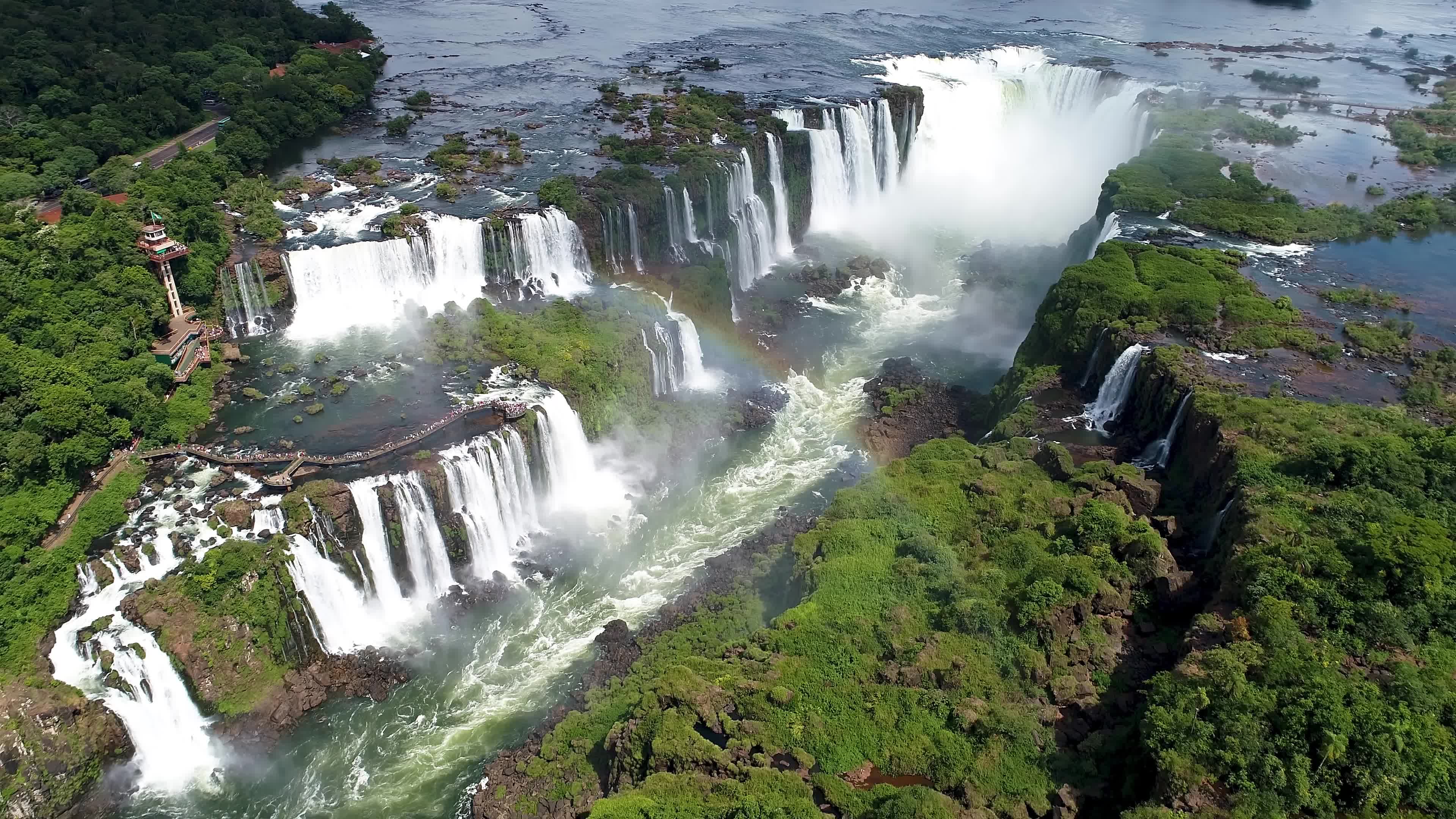 Giant natural watefalls landmark of world travel