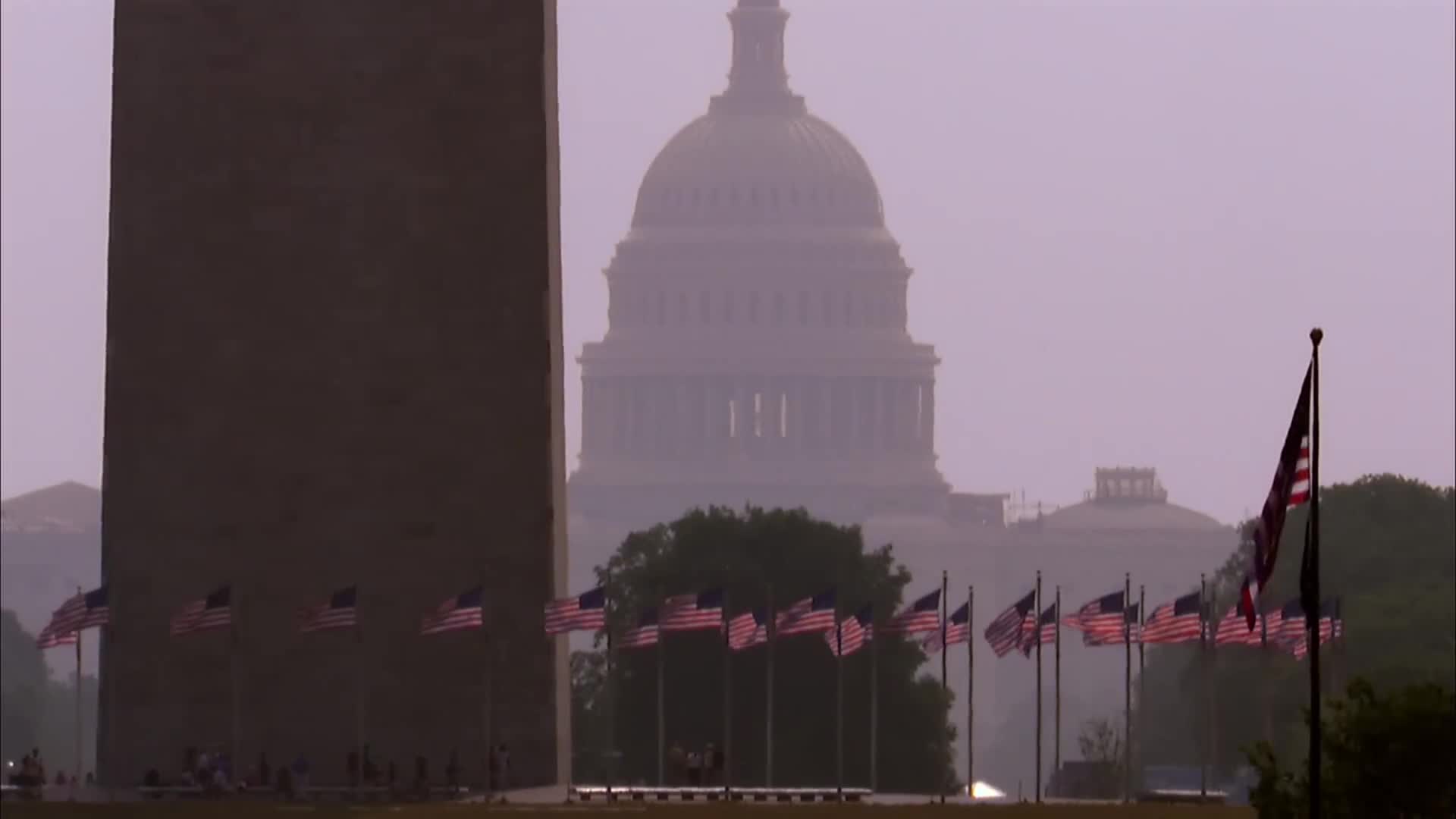 USA, New York, Wall Street, Flag