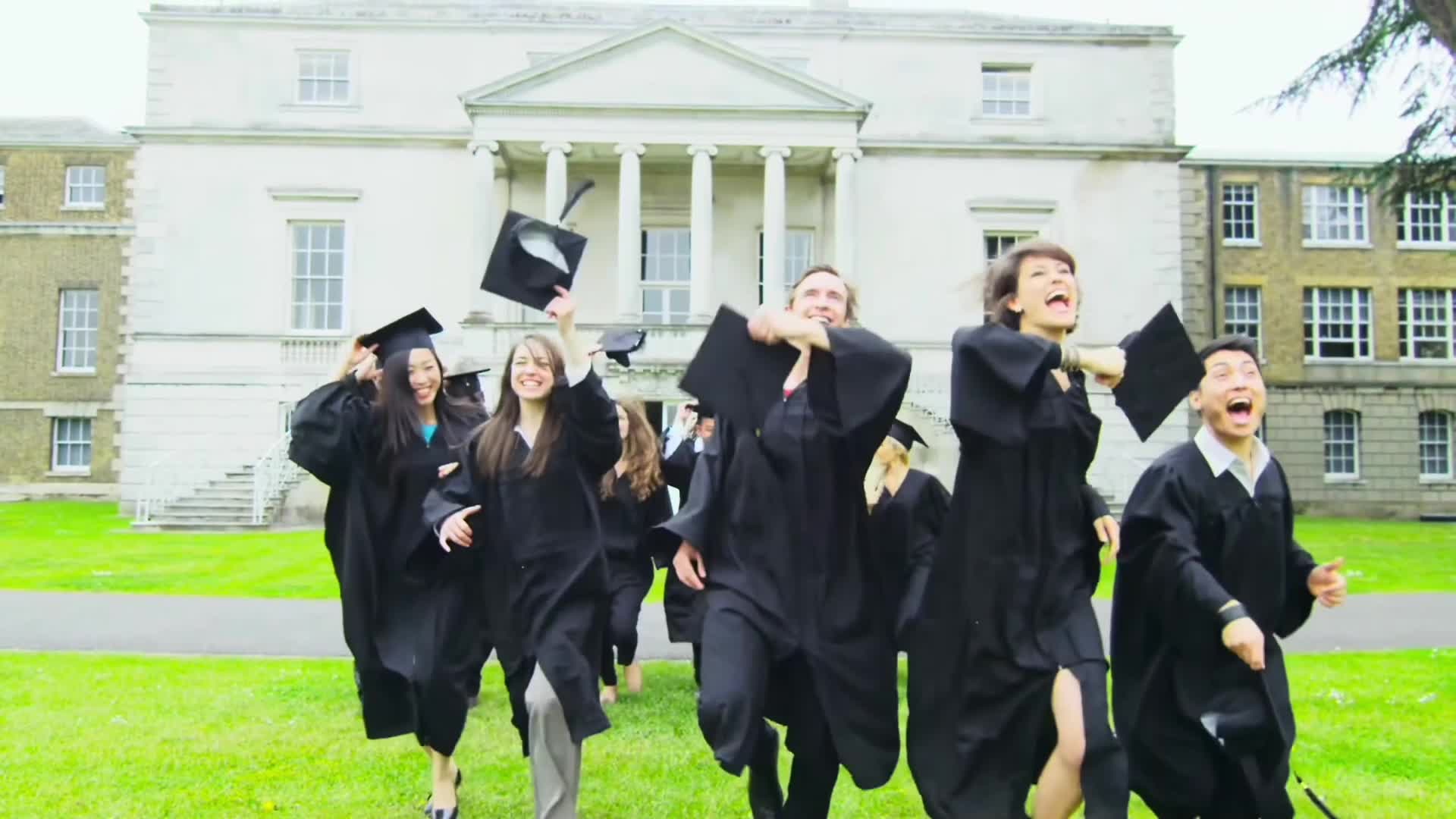 Graduates in academic robes