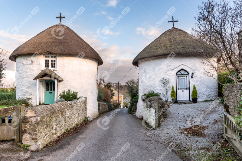 Roundhouses at Veryan in Cornwall