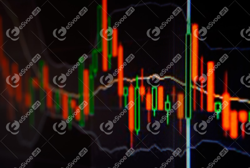 Stock market or forex trading graph and chart for technology fin