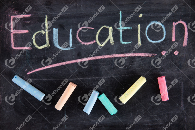 The word Education written on blackboard.