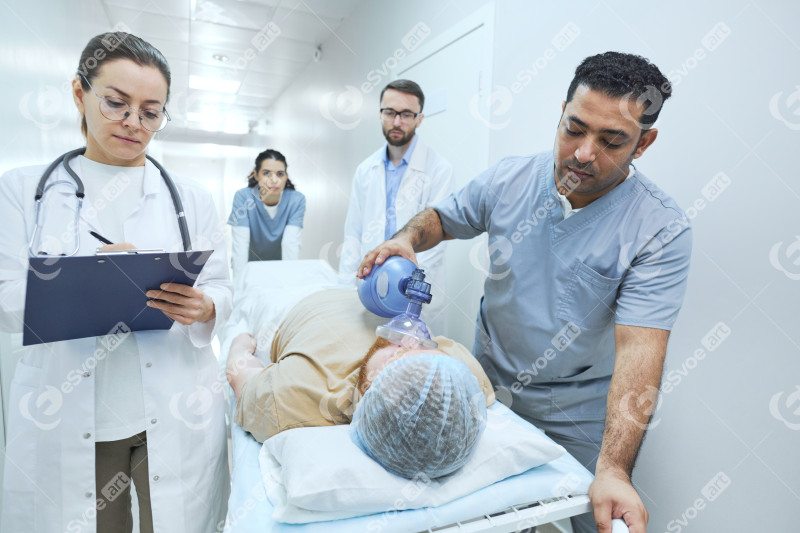 Unconscious patient at hospital